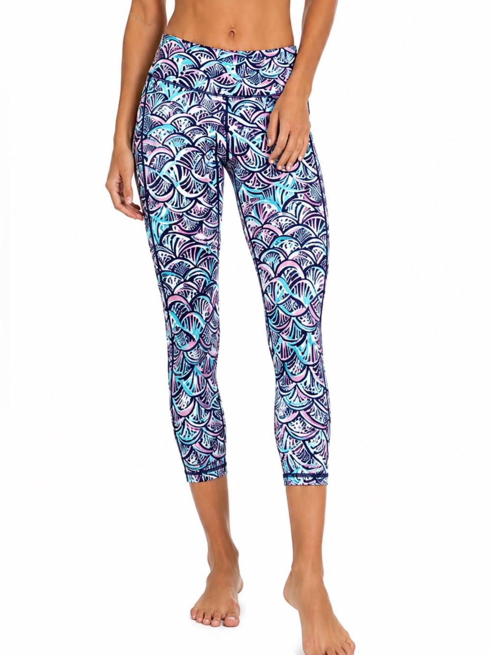 LILLY PULITZER Luxletic capri leggings size XXS pink blue